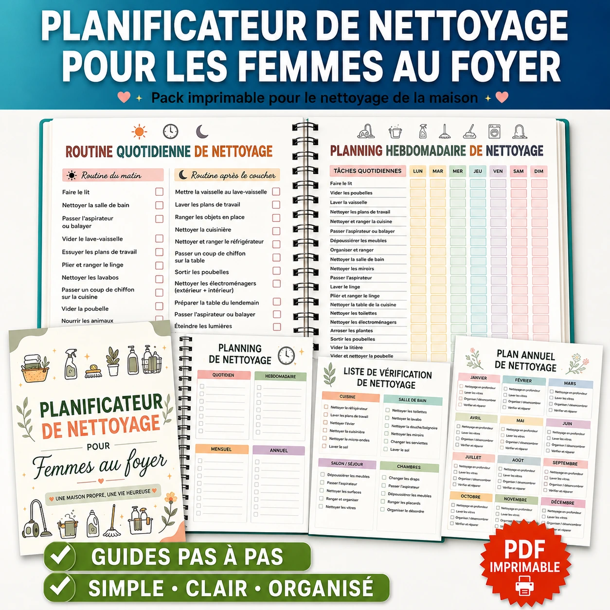 Étapes du Planificateur de Ménage